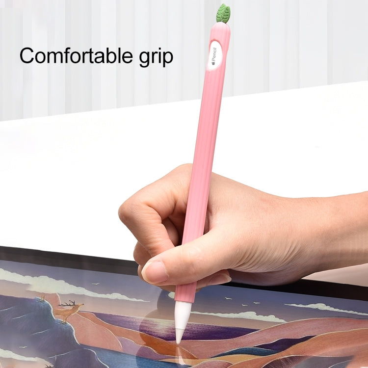Cover protettiva antiscivolo in silicone a foglia di menta a colori a contrasto, For Apple Pencil 1, For Apple Pencil 2