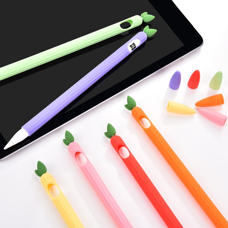 Cover protettiva antiscivolo in silicone a foglia di menta a colori a contrasto, For Apple Pencil 1, For Apple Pencil 2