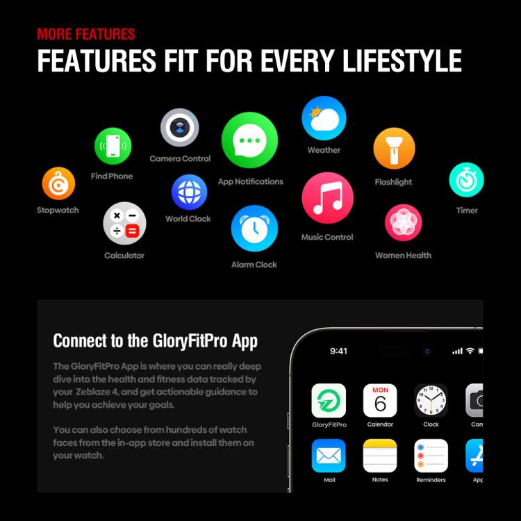 🧭 Zeblaze Stratos 4 – Smartwatch Rugged GPS da Esterno con Schermo AMOLED 1.43”
