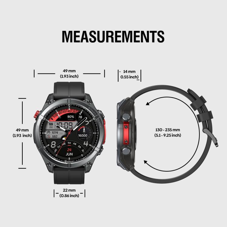 🧭 Zeblaze Stratos 4 – Smartwatch Rugged GPS da Esterno con Schermo AMOLED 1.43”