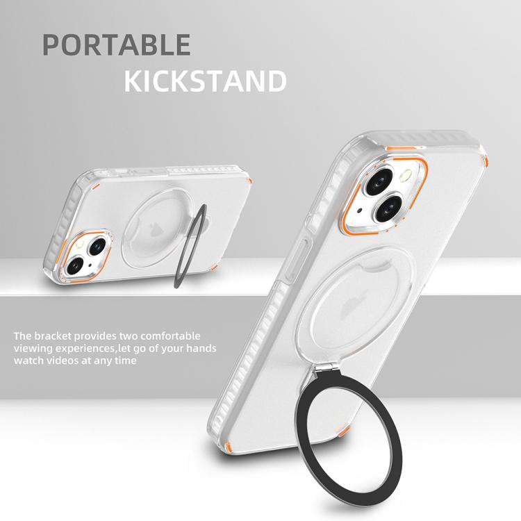 Colorful 2 in 1 MagSafe Ring Holder Phone Case, For iPhone 15