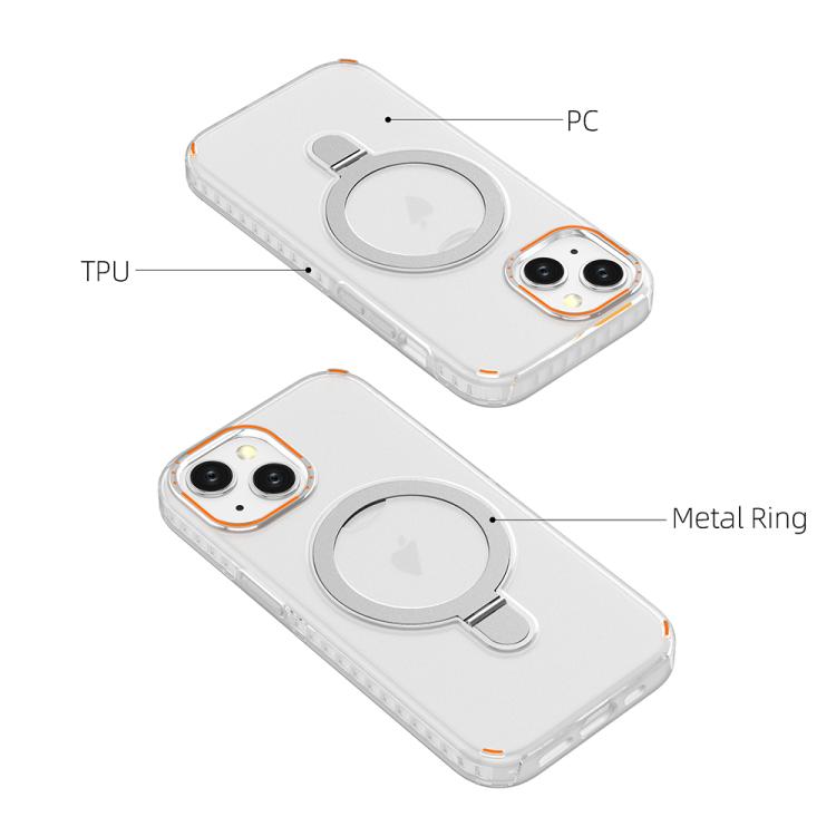 Colorful 2 in 1 MagSafe Ring Holder Phone Case, For iPhone 15