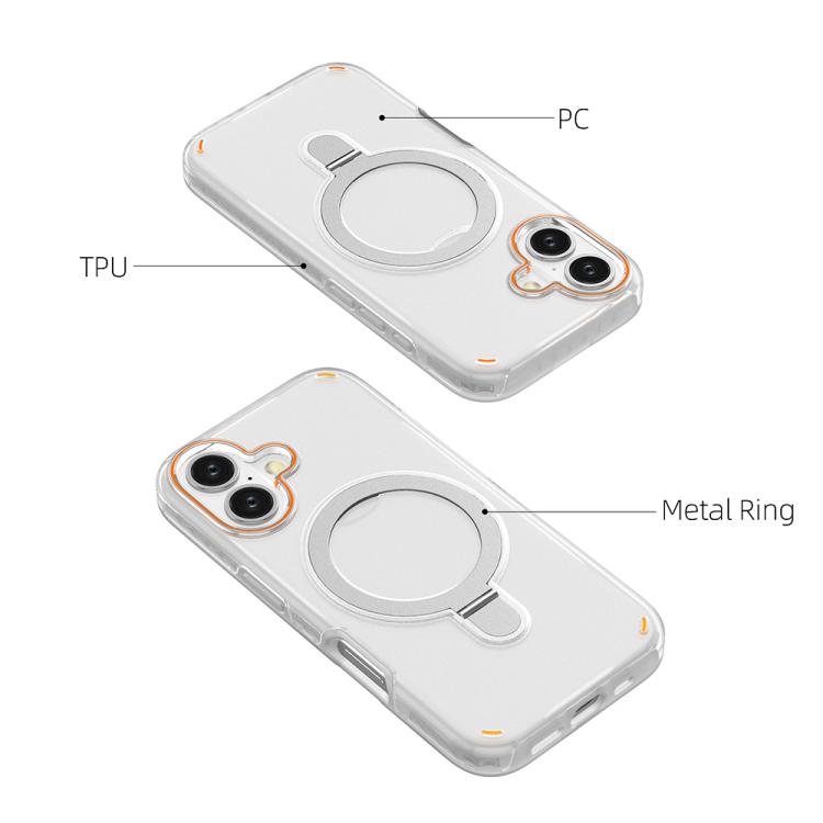 Colorful 2 in 1 MagSafe Ring Holder Phone Case, For iPhone 16, For iPhone 15 Pro Max, For iPhone 15 Pro, For iPhone 15 Plus