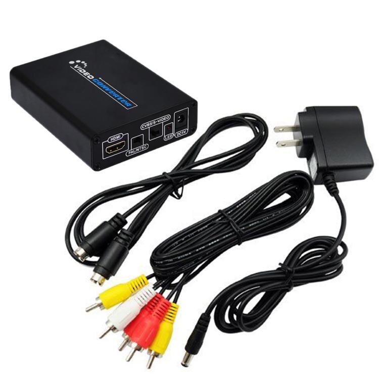 Convertitore da HDMI a composito / AV S-Video Adattatore convertitore video RCA CVBS/L/R, HDMI to AV + S-Video