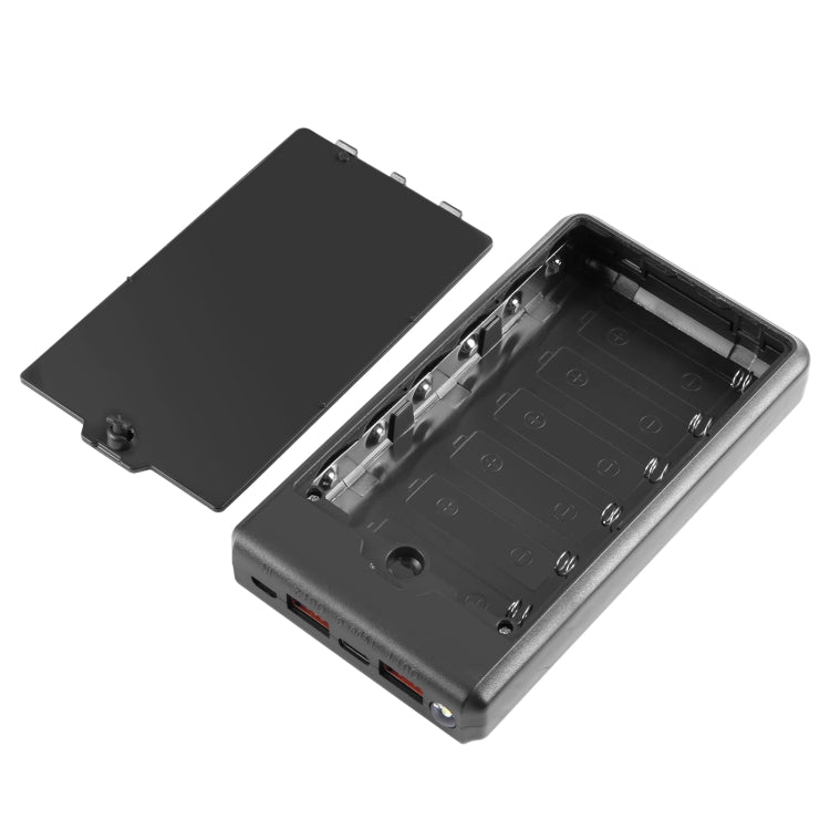HAWEEL DIY 6 x 18650 Batteria 24W Custodia Power Bank a ricarica rapida con display, batteria non inclusa, 6 x 18650 Battery