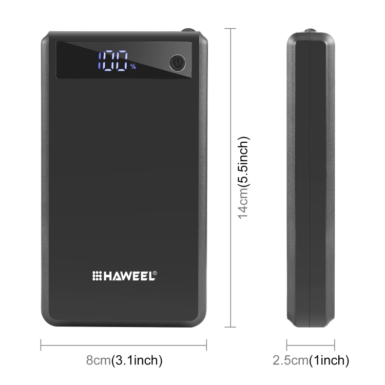 HAWEEL DIY 6 x 18650 Batteria 24W Custodia Power Bank a ricarica rapida con display, batteria non inclusa, 6 x 18650 Battery