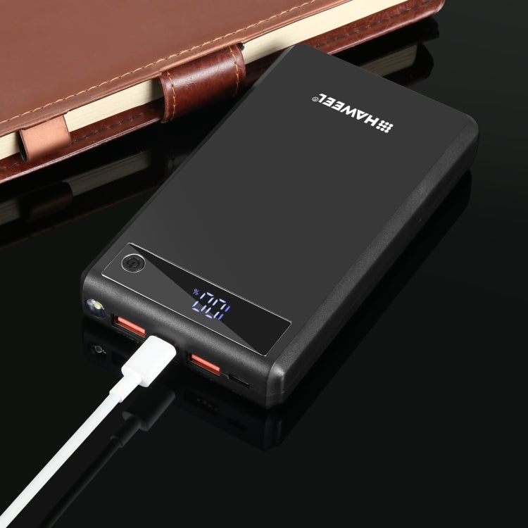 HAWEEL DIY 6 x 18650 Batteria 24W Custodia Power Bank a ricarica rapida con display, batteria non inclusa, 6 x 18650 Battery