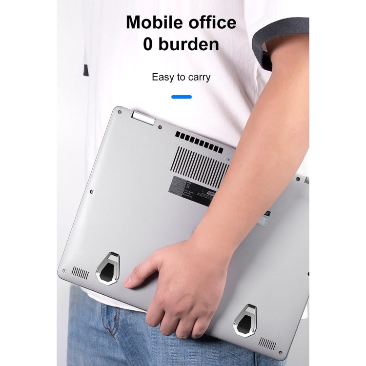 20 PZ R-JUST BJ01 Supporto pieghevole universale per laptop a forma di scudo adesivo, 20 PCS BJ01