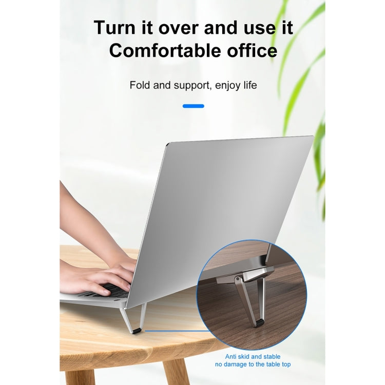 20 PZ R-JUST BJ01 Supporto pieghevole universale per laptop a forma di scudo adesivo, 20 PCS BJ01