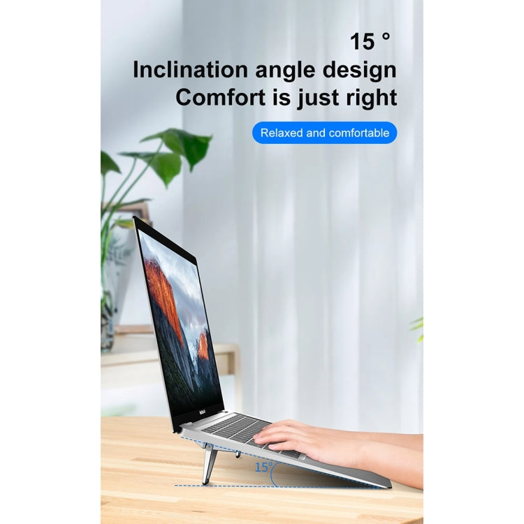 20 PZ R-JUST BJ01 Supporto pieghevole universale per laptop a forma di scudo adesivo, 20 PCS BJ01