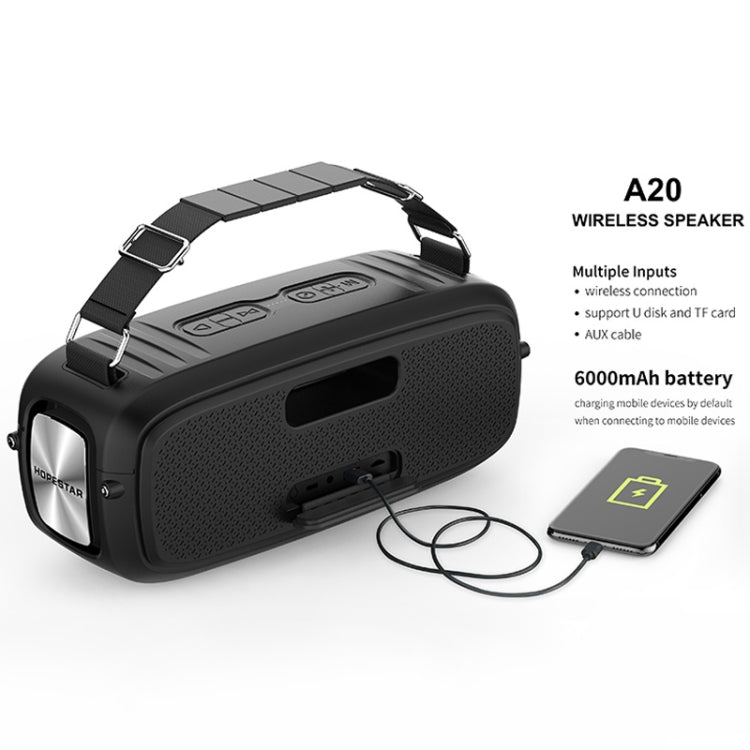 HOPESTAR A20 Pro TWS Altoparlante Bluetooth subwoofer impermeabile portatile da esterno con microfono, supporto Power Bank e chiamate in vivavoce, disco U e scheda TF e AUX da 3,5 mm, A20 Pro Black, A20 Pro Green, A20 Pro Blue, A20 Pro Red, A20 Pro Yellow