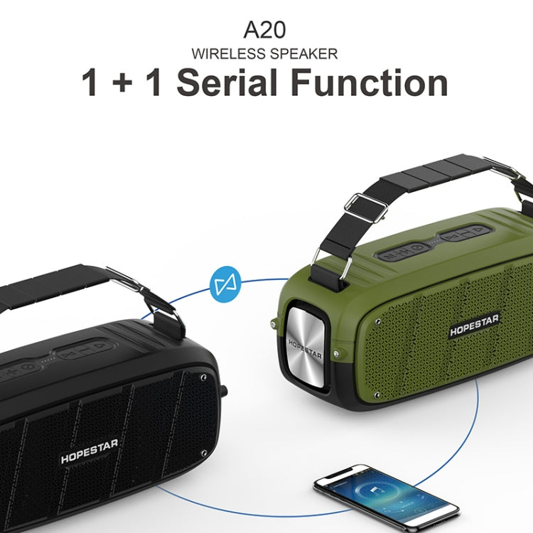 HOPESTAR A20 Pro TWS Altoparlante Bluetooth subwoofer impermeabile portatile da esterno con microfono, supporto Power Bank e chiamate in vivavoce, disco U e scheda TF e AUX da 3,5 mm, A20 Pro Black, A20 Pro Green, A20 Pro Blue, A20 Pro Red, A20 Pro Yellow