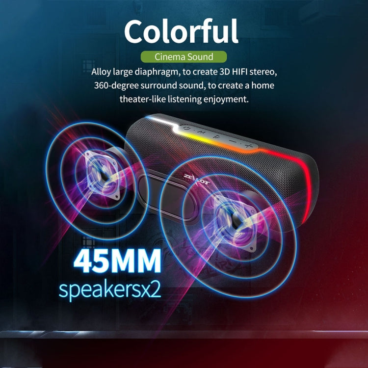 ZEALOT S55 Altoparlante Bluetooth stereo portatile con microfono incorporato, supporto per chiamate in vivavoce, scheda TF e AUX