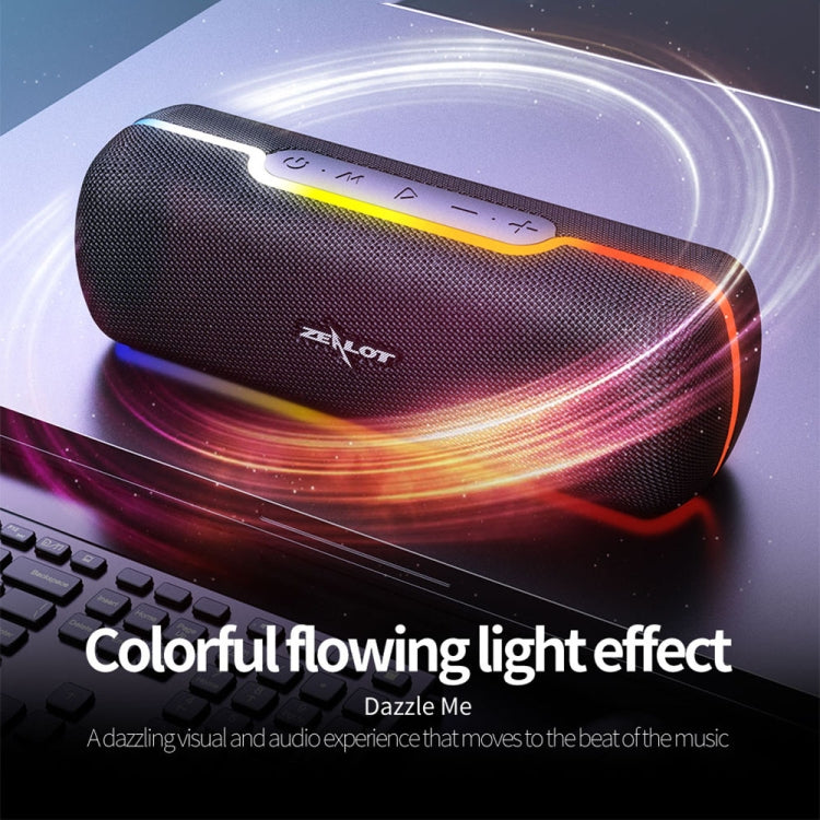 ZEALOT S55 Altoparlante Bluetooth stereo portatile con microfono incorporato, supporto per chiamate in vivavoce, scheda TF e AUX