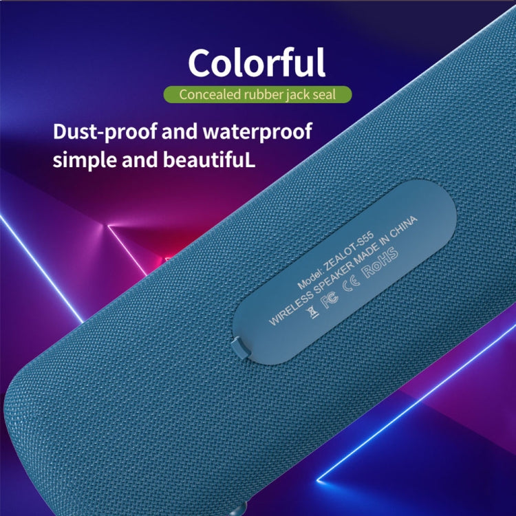 ZEALOT S55 Altoparlante Bluetooth stereo portatile con microfono incorporato, supporto per chiamate in vivavoce, scheda TF e AUX