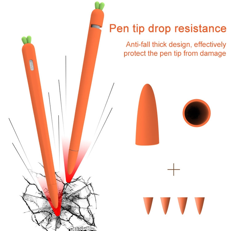 LOVE MEI per Apple Pencil 1 custodia protettiva in silicone per penna stilo a forma di carota, For Apple Pencil 1