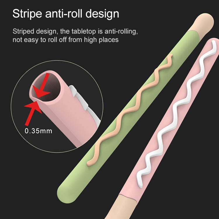 LOVE MEI per Apple Pencil 2 Stripe Design Stylus Pen Custodia protettiva in silicone, For Apple Pencil 2