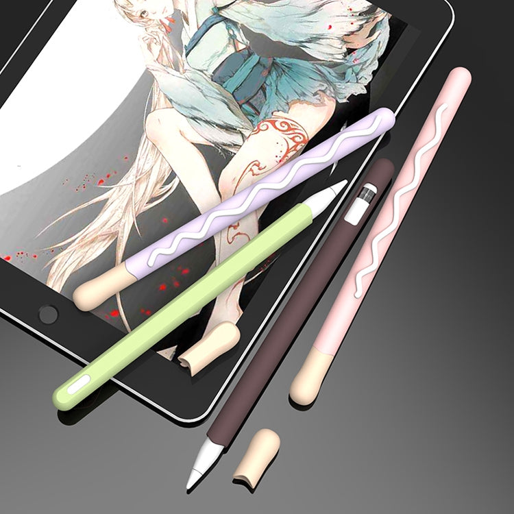 LOVE MEI per Apple Pencil 2 Stripe Design Stylus Pen Custodia protettiva in silicone, For Apple Pencil 2