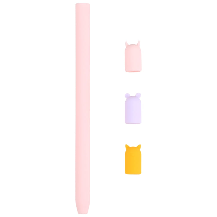 Custodia protettiva in silicone per animali cartoon con penna stilo 4 in 1 per Apple Pencil 1, For Apple Pencil 1