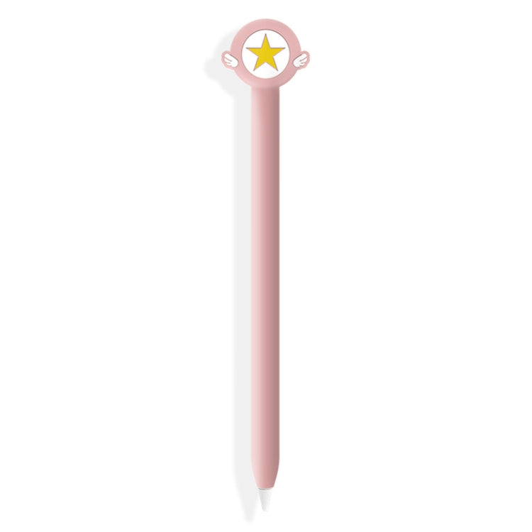 Custodia protettiva in silicone simpatico cartone animato per Apple Pencil 1 (stella a cinque punte rosa), For Apple Pencil 1