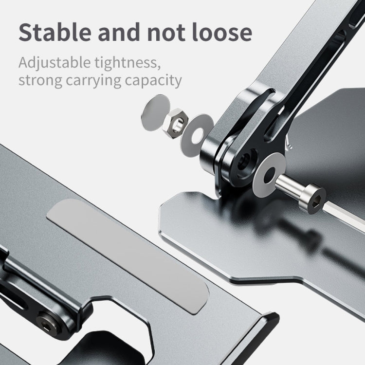 Supporto per laptop regolabile con sollevamento meccanico R-JUST HZ09, HZ09 Grey, HZ09 Silver