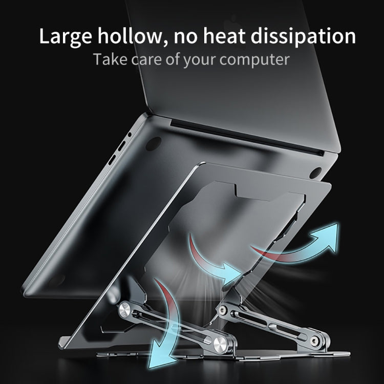 Supporto per laptop regolabile con sollevamento meccanico R-JUST HZ09, HZ09 Grey, HZ09 Silver