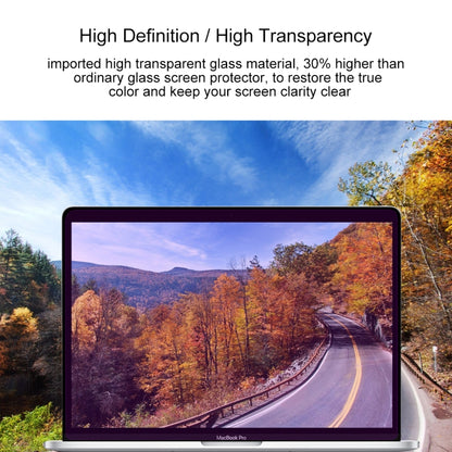 Pellicola in vetro temperato antideflagrante anti-blu-ray con durezza superficiale 9H per MacBook Pro 13,3 pollici con Touch Bar (A1706), For Macbook Pro 13.3 inch with Touch Bar (A1706)