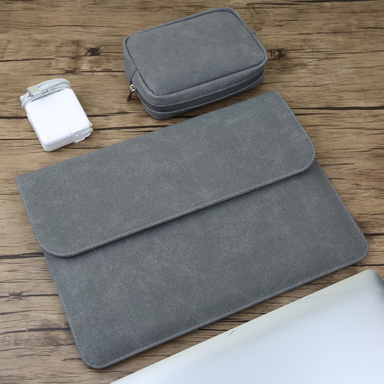 Borsa interna per laptop in pelle opaca orizzontale 2 in 1 + borsa di alimentazione per MacBook Air 11,6 pollici A1465 (2012 - 2015) / A1370 (2010 - 2011), MacBook Air 11.6 inch A1465 (2012 - 2015) / A1370 (2010 - 2011)