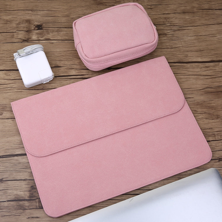 Borsa interna per laptop in pelle opaca orizzontale 2 in 1 + borsa di alimentazione per MacBook 12 pollici A1534 (2015 - 2017), MacBook 12 inch A1534 (2015 - 2017)