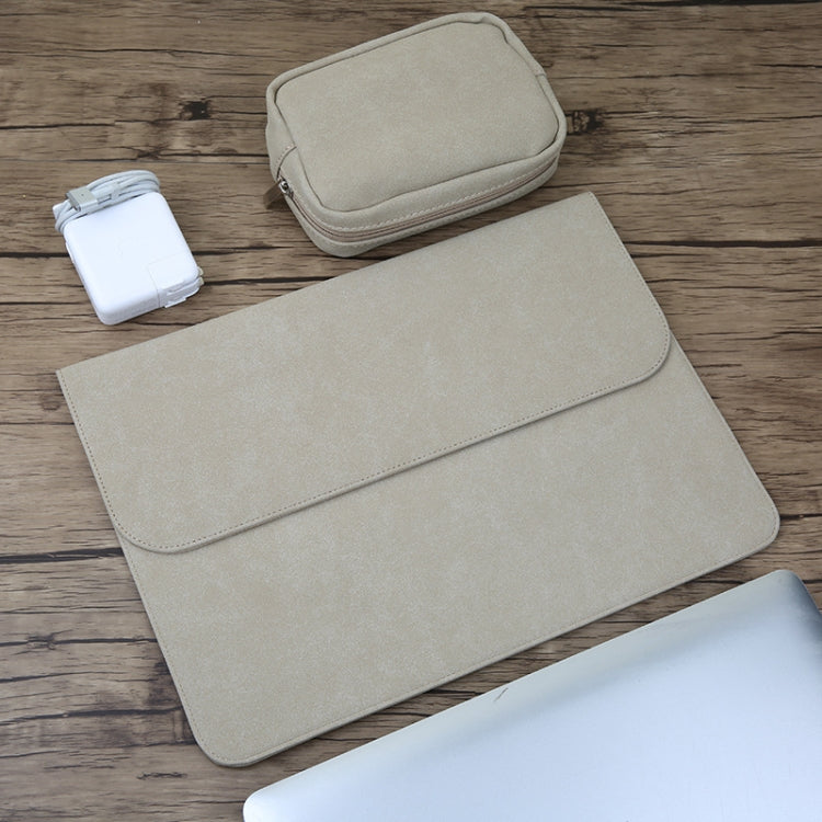 Borsa interna per laptop in pelle opaca orizzontale 2 in 1 + borsa di alimentazione per MacBook Air 13,3 pollici A1466 (2012 - 2017) / A1369 (2010 - 2012), MacBook Air 13.3 inch A1466 (2012 - 2017) / A1369 (2010 - 2012)