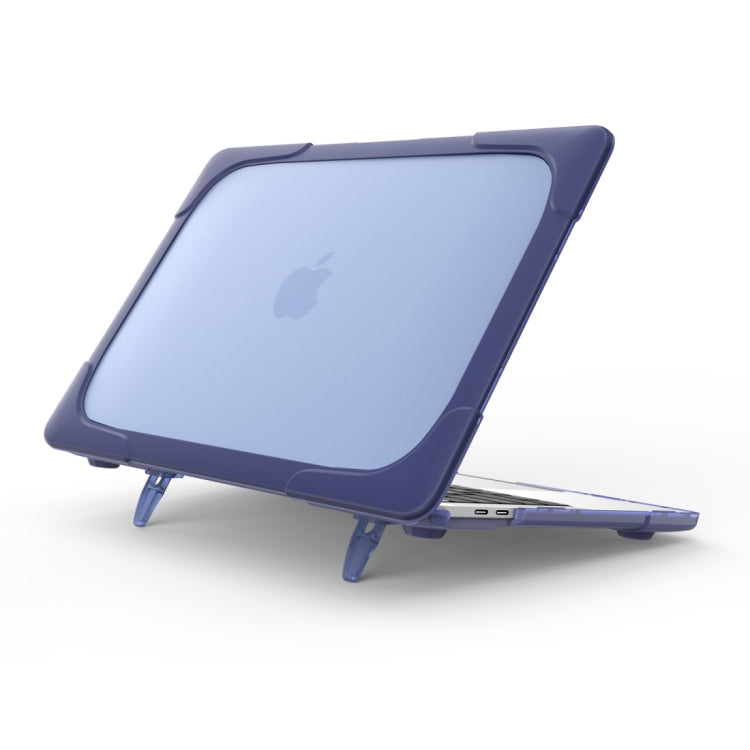 Per MacBook Pro da 13,3 pollici (A1708) e con Touchbar (A1706) Laptop TPU + Custodia protettiva antiurto pieghevole per PC con supporto, For Macbook Pro 13.3 inch with Touch Bar