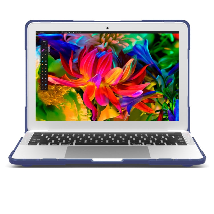 Per MacBook Pro da 13,3 pollici (A1708) e con Touchbar (A1706) Laptop TPU + Custodia protettiva antiurto pieghevole per PC con supporto, For Macbook Pro 13.3 inch with Touch Bar