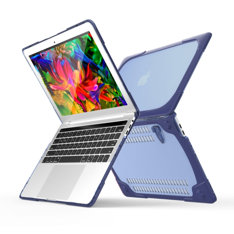 Per MacBook Pro da 13,3 pollici (A1708) e con Touchbar (A1706) Laptop TPU + Custodia protettiva antiurto pieghevole per PC con supporto, For Macbook Pro 13.3 inch with Touch Bar