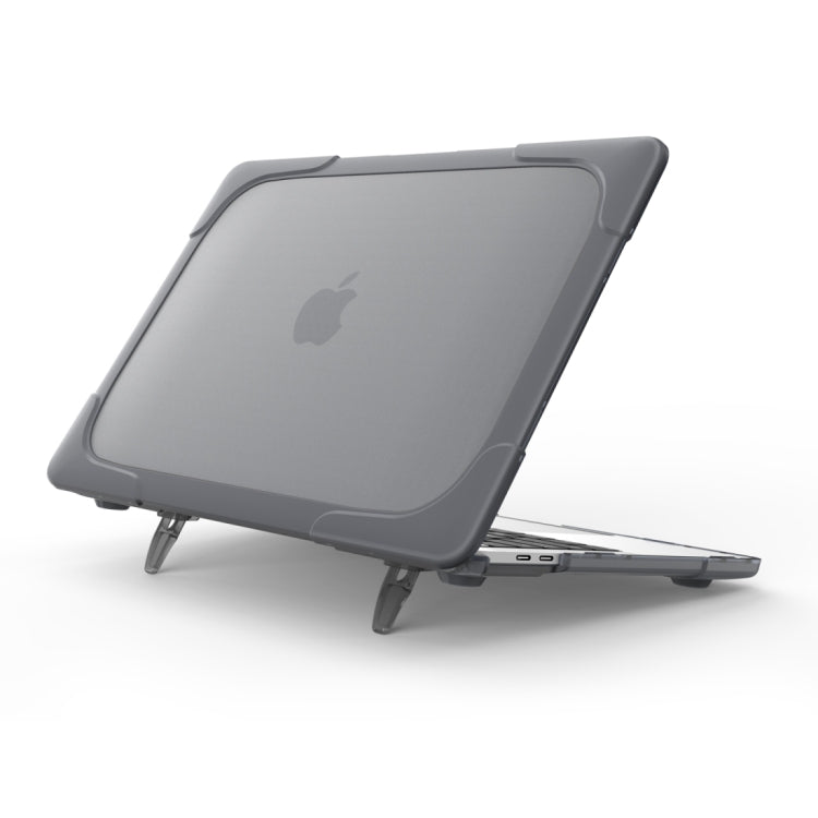 Per MacBook Pro da 13,3 pollici (A1708) e con Touchbar (A1706) Laptop TPU + Custodia protettiva antiurto pieghevole per PC con supporto, For Macbook Pro 13.3 inch with Touch Bar