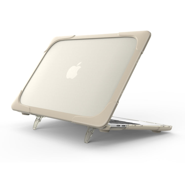 Per MacBook Pro da 13,3 pollici (A1708) e con Touchbar (A1706) Laptop TPU + Custodia protettiva antiurto pieghevole per PC con supporto, For Macbook Pro 13.3 inch with Touch Bar
