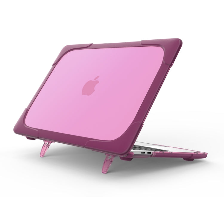 Per MacBook Pro da 13,3 pollici (A1708) e con Touchbar (A1706) Laptop TPU + Custodia protettiva antiurto pieghevole per PC con supporto, For Macbook Pro 13.3 inch with Touch Bar