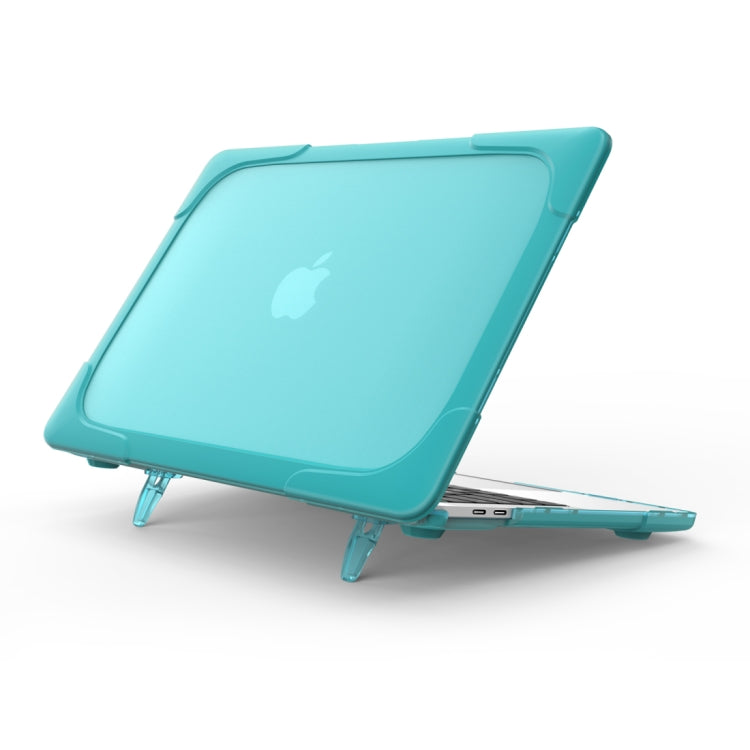 Per MacBook Pro da 13,3 pollici (A1708) e con Touchbar (A1706) Laptop TPU + Custodia protettiva antiurto pieghevole per PC con supporto, For Macbook Pro 13.3 inch with Touch Bar