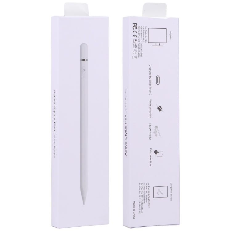 Penna stilo capacitiva attiva P7-C con rifiuto del palmo per iPad dopo la versione 2018, P7-C / Type-C