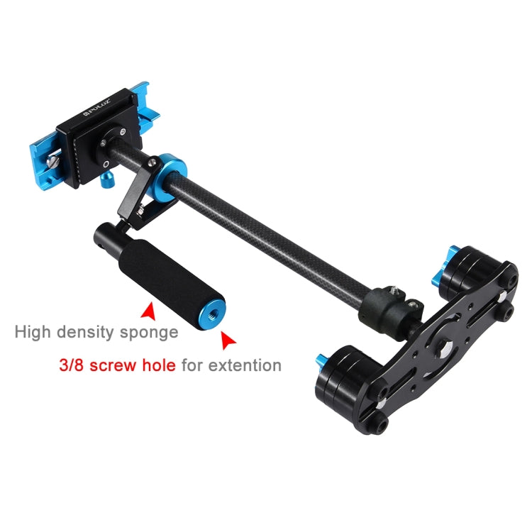 Stabilizzatore portatile in fibra di carbonio PULUZ 38,5-61 cm per video e fotocamere digitali DSLR e DV, intervallo di carico: 0,5-3 kg, P60T Blue, P60T Red