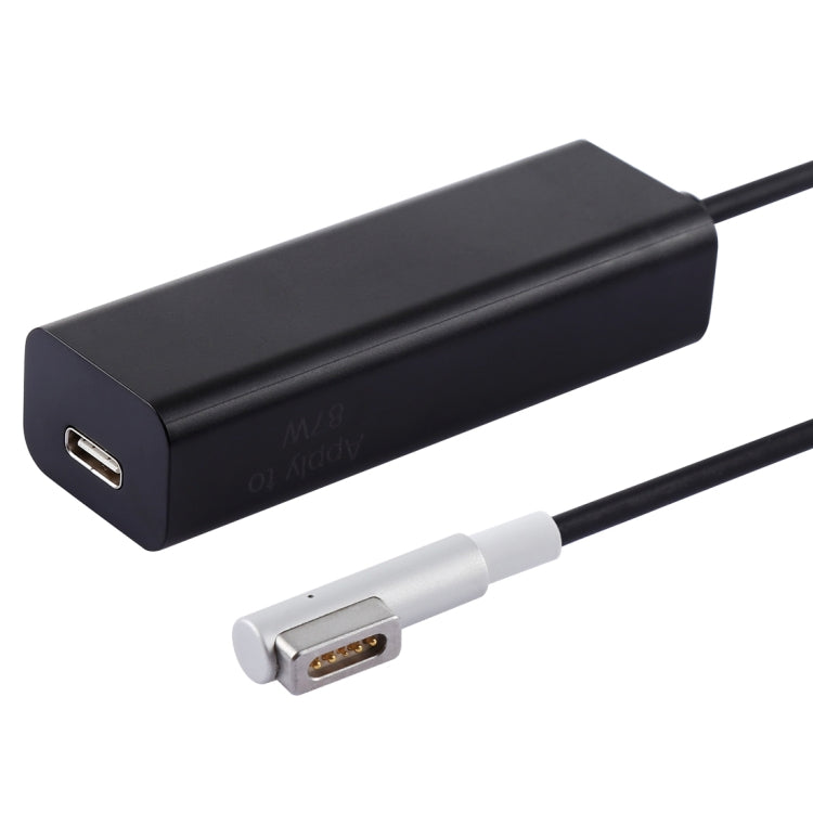 AnyWatt Convertitore adattatore di carica serie USB-C/Type-C femmina a 5 pin MagSafe 1 maschio serie L Head per MacBook, 85W Black