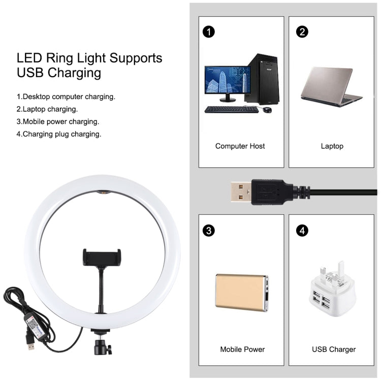PULUZ Kit Luce Anello RGBW 30cm + Treppiede 1,1m