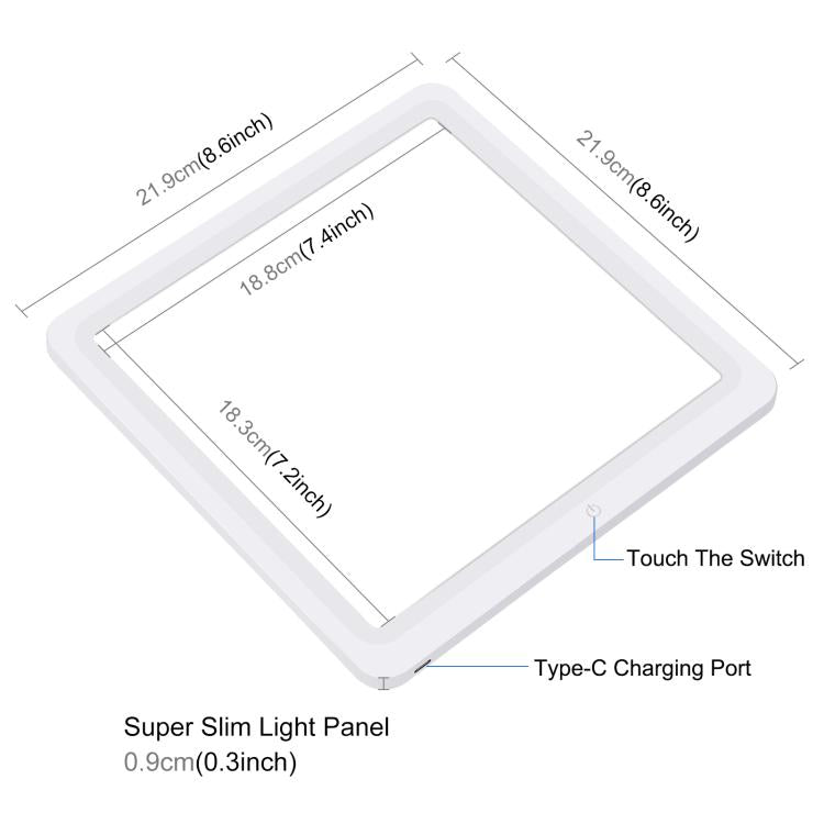 PULUZ 25 cm pieghevole portatile anello ad alto CRI LED illuminazione fotografica tenda da studio + pannello lampada a luce senza ombre con fondali a 12 colori, dimensioni: 25 cm x 25 cm x 25 cm, 25cm High CRI Box + Shadowless Light