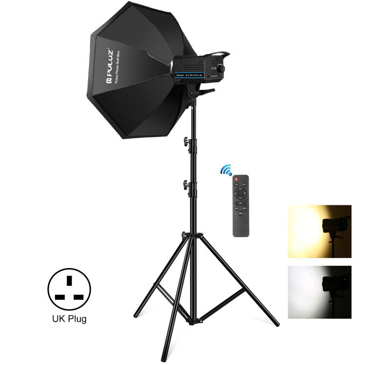 PULUZ 150W 3200K-5600K Kit luce stroboscopica per studio fotografico con riflettore Softbox e treppiede, 120W 2700K-6500K Light Kit US Plug, 120W 2700K-6500KK Light Kit EU Plug, 120W 2700K-6500K Light Kit UK Plug