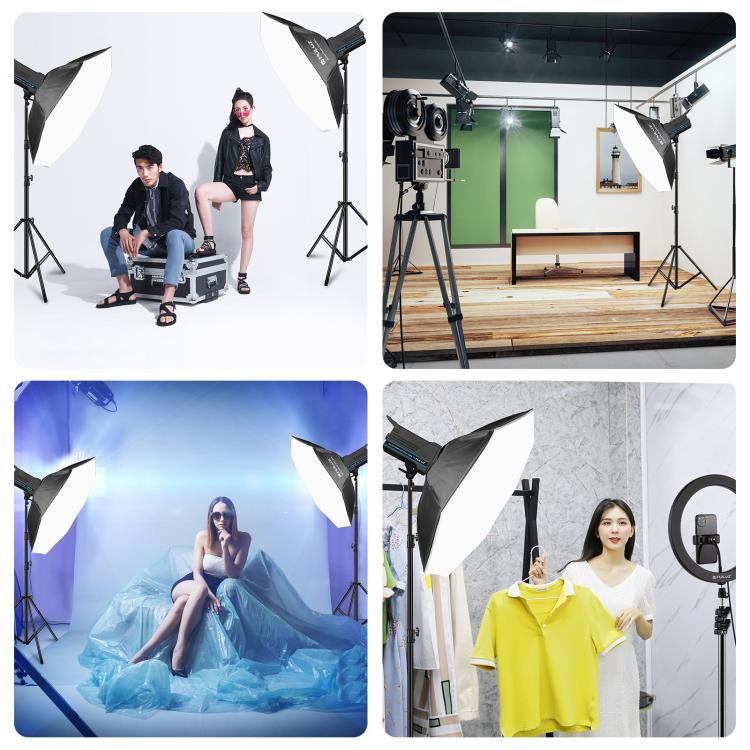 PULUZ 150W 3200K-5600K Kit luce stroboscopica per studio fotografico con riflettore Softbox e treppiede, 120W 2700K-6500K Light Kit US Plug, 120W 2700K-6500KK Light Kit EU Plug, 120W 2700K-6500K Light Kit UK Plug