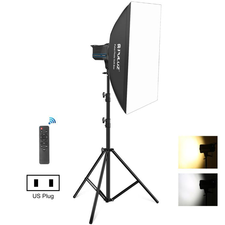PULUZ 150W 3200K-5600K Kit luce stroboscopica per studio fotografico con riflettore Softbox e treppiede, Rectangle 120W 2700K-6500K Light Kit EU Plug, Rectangle 120W 2700K-6500K Light Kit UK Plug, Rectangle 120W 2700K-6500K Light Kit US Plug