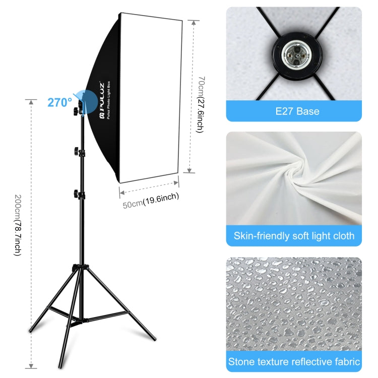 Kit fotografico Softbox da studio con luce LED PULUZ con sfondo, riflettente, supporto per treppiede e sacchi di sabbia