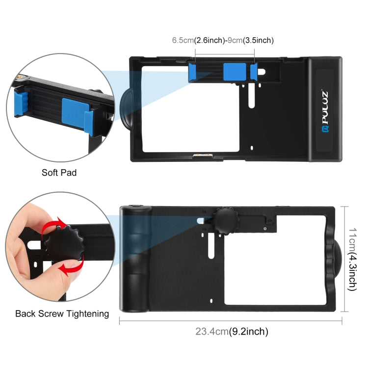 PULUZ 4 in 1 Bluetooth Vlogging portatile Trasmissione in diretta LED Selfie Light Kit di attrezzatura video per smartphone con microfono + supporto per treppiede + testa per treppiede con slitta fredda per iPhone, Galaxy, Huawei, Xiaomi, HTC, LG, Goog...