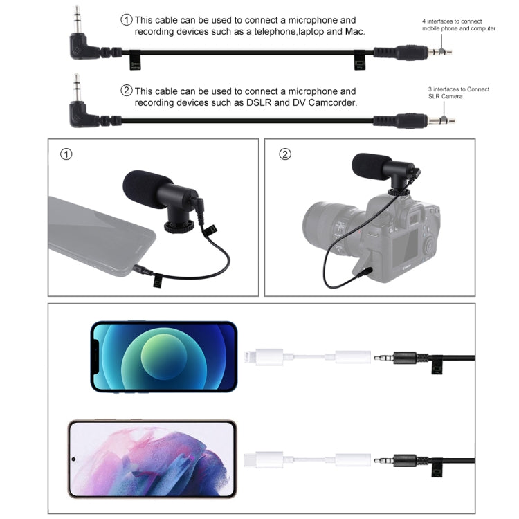 PULUZ 4 in 1 Bluetooth Vlogging portatile Trasmissione in diretta LED Selfie Light Kit di attrezzatura video per smartphone con microfono + supporto per treppiede + testa per treppiede con slitta fredda per iPhone, Galaxy, Huawei, Xiaomi, HTC, LG, Goog...