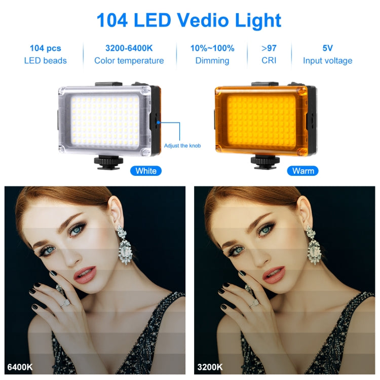 PULUZ 4 in 1 Bluetooth Vlogging portatile Trasmissione in diretta LED Selfie Light Kit di attrezzatura video per smartphone con microfono + supporto per treppiede + testa per treppiede con slitta fredda per iPhone, Galaxy, Huawei, Xiaomi, HTC, LG, Goog...