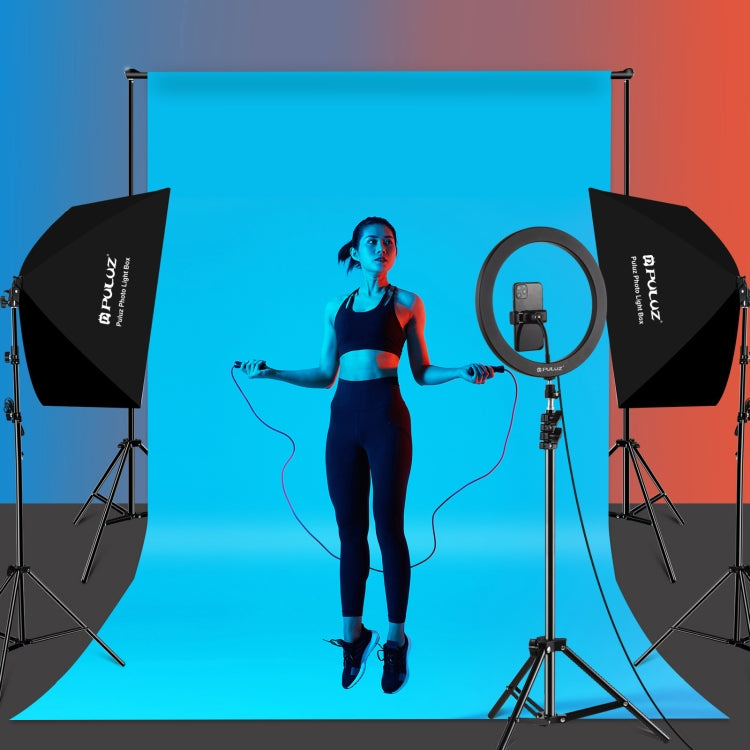 PULUZ Softbox Kit di illuminazione 2 pezzi 50x70 cm Attrezzatura fotografica professionale per studio fotografico con 2 lampadine con attacco E27 Kit di illuminazione fotografica, 2 PCS Single Bulb EU Plug, 2 PCS Single Bulb US Plug